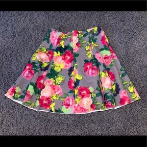SOLD Divided by H&M Floral Skater Skirt